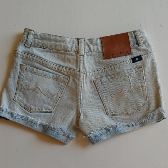 Denim Distressed Girl's Shorts - Picture 2 of 4